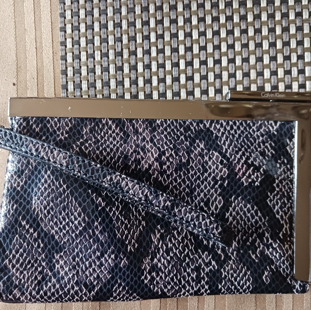 Calvin Klein Snakeskin Clutch
